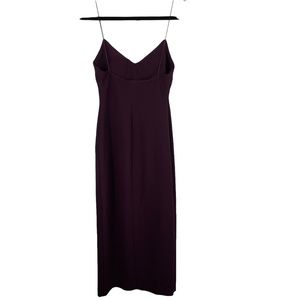 Bec and Bridge Cindy Midi Dress Wine Red Front Split Size 2